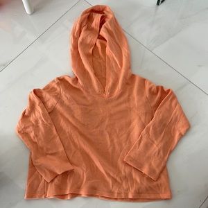 Blue Life Hooded Orange Open Back Sweater